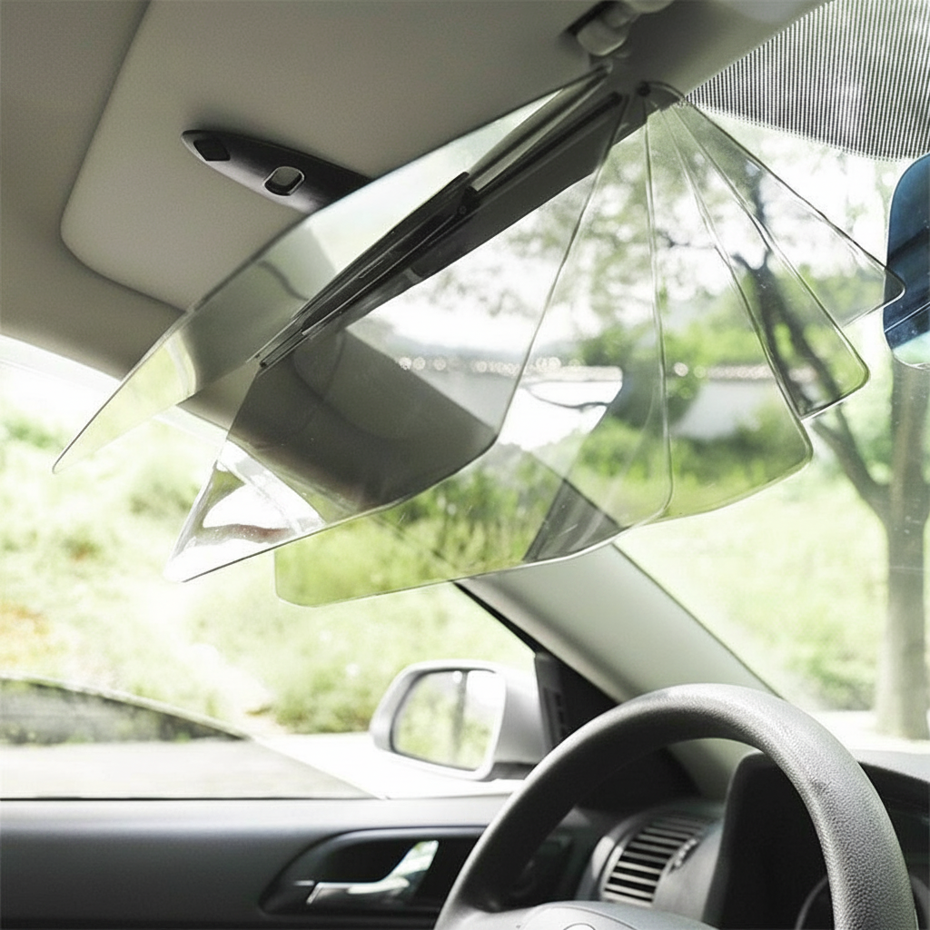 Sun and Headlight Glare Reduction Visor for Vehicles