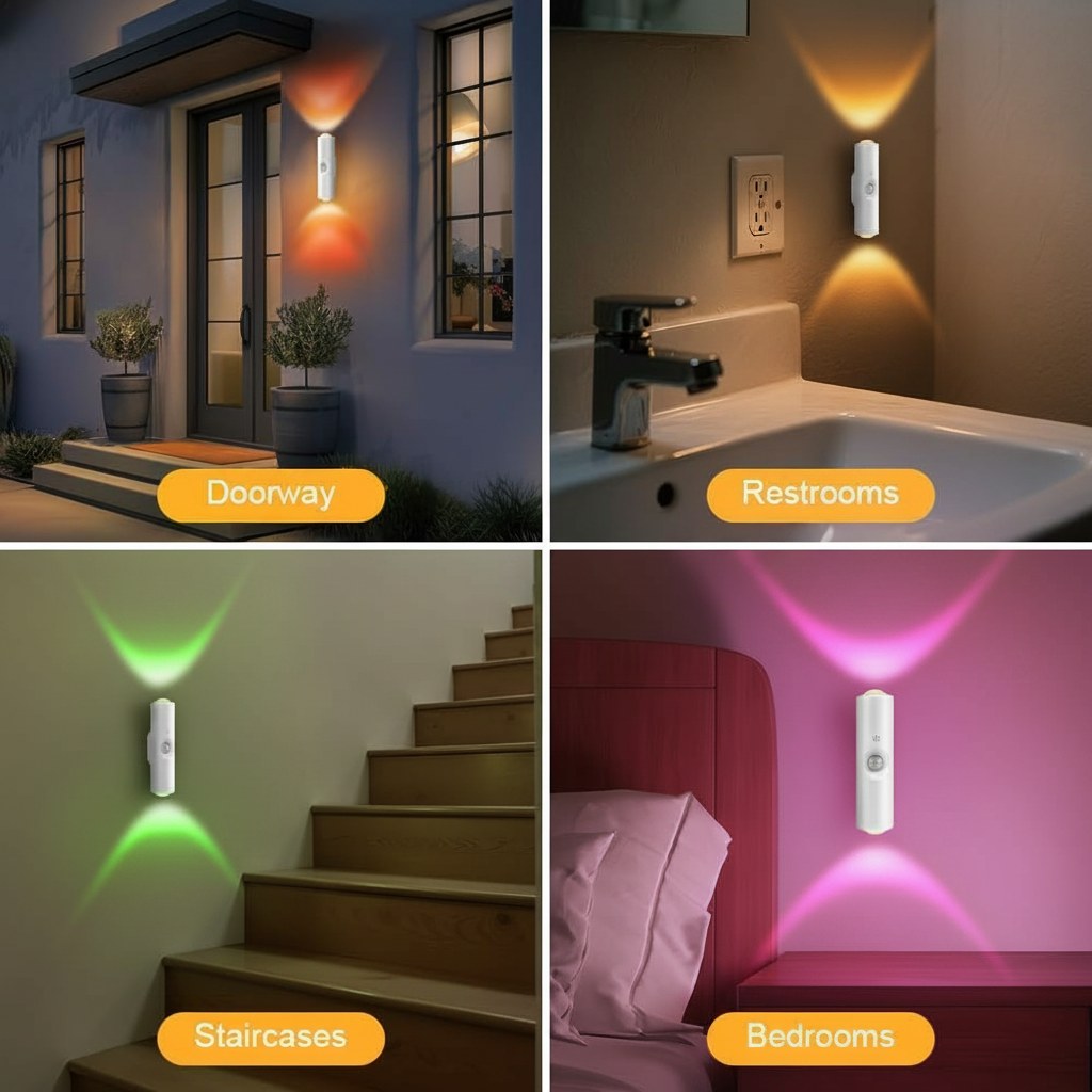 Motion Sensor RGB Wall Light with Magnetic Design
