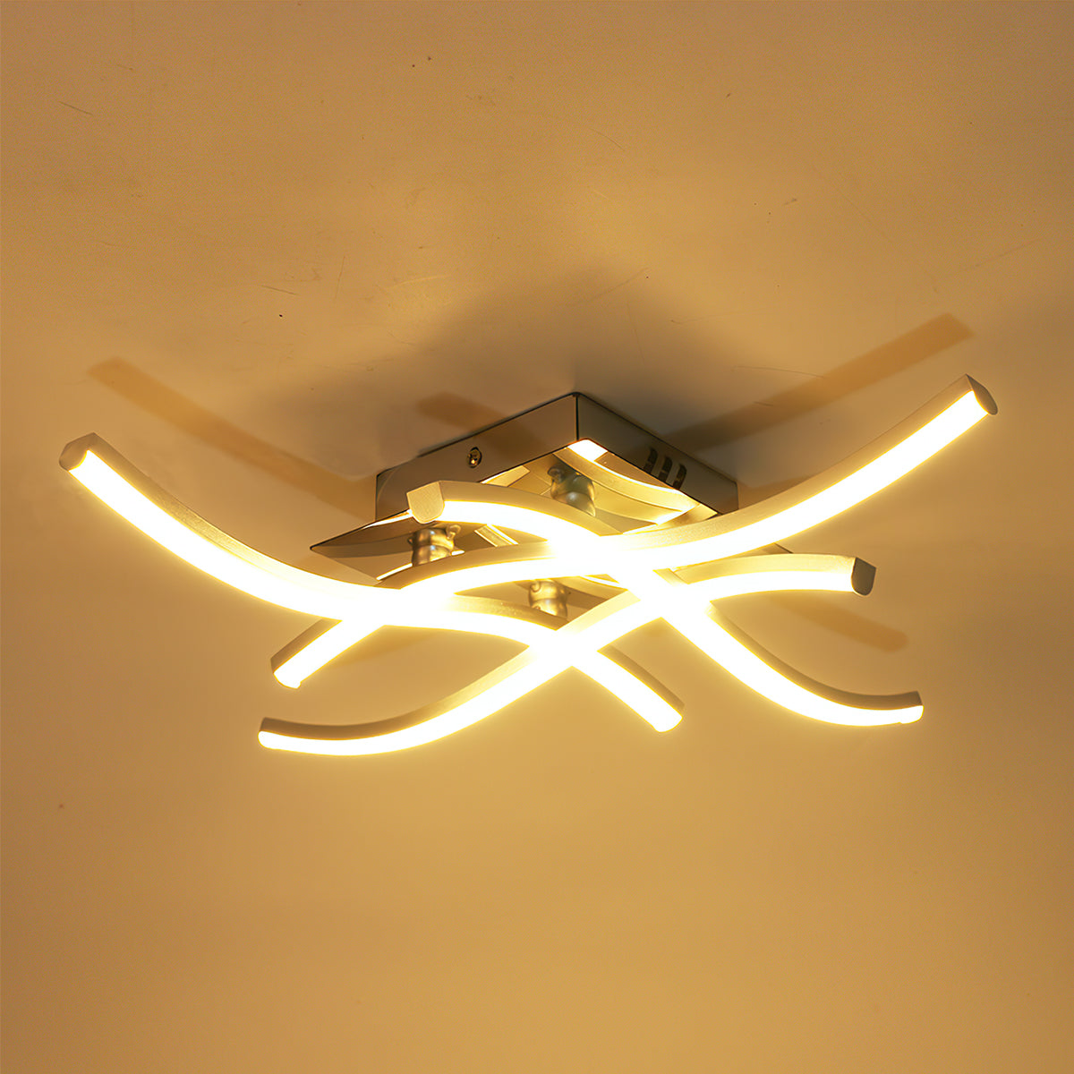 Contemporary LED Ceiling Fixture with Flush Mount Design