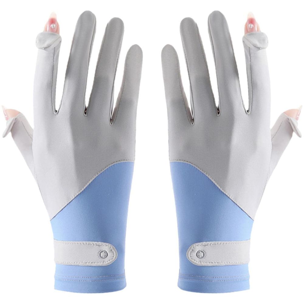 Breathable Ice Silk Driving Gloves for Women - UV Sun Protection, Touchscreen, Anti-Slip