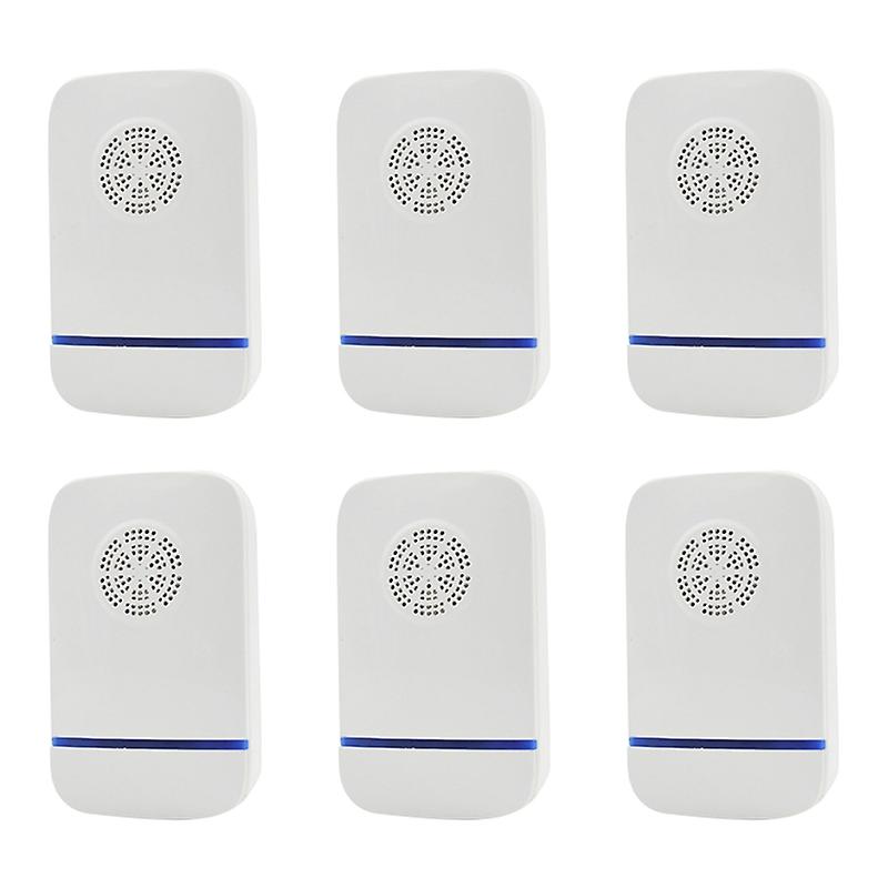 Indoor Ultrasonic Rodent and Insect Repeller 6-Pack for Mice, Rats, Roaches, Mosquitoes