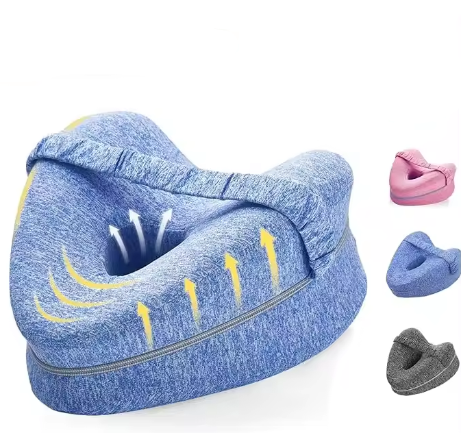 Ergonomic Leg Support Pillow with Adjustable Strap and Ventilated Design