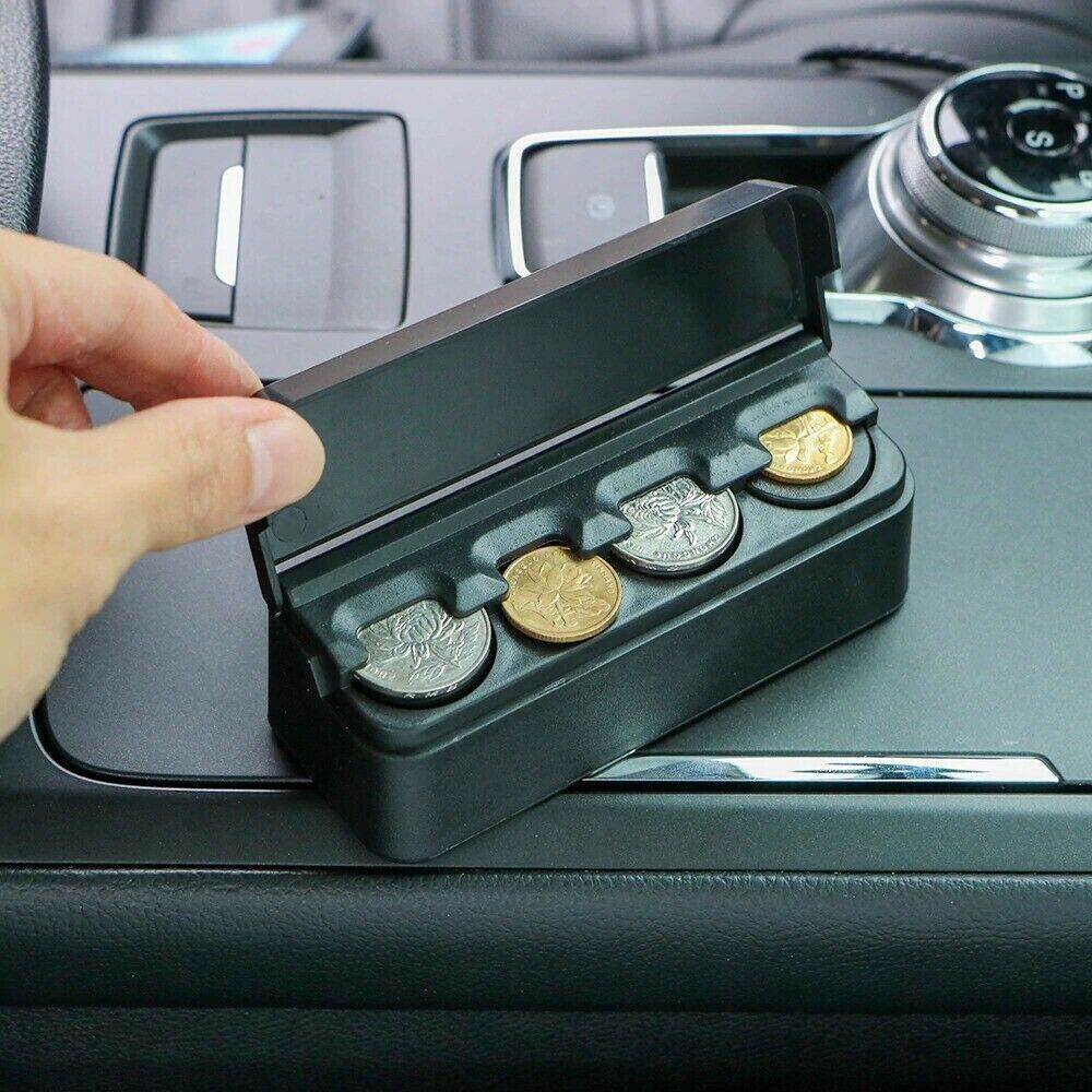 Compact Coin Organizer with Snap Closure for Car Use