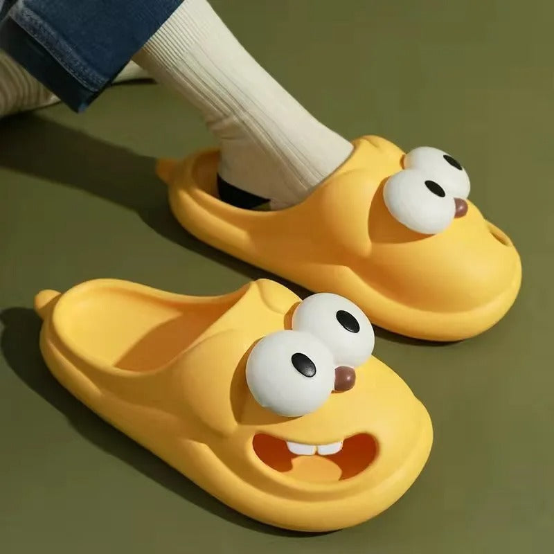 Open Toe EVA Slides for Women – Cute Dog Design Non-Slip Slippers