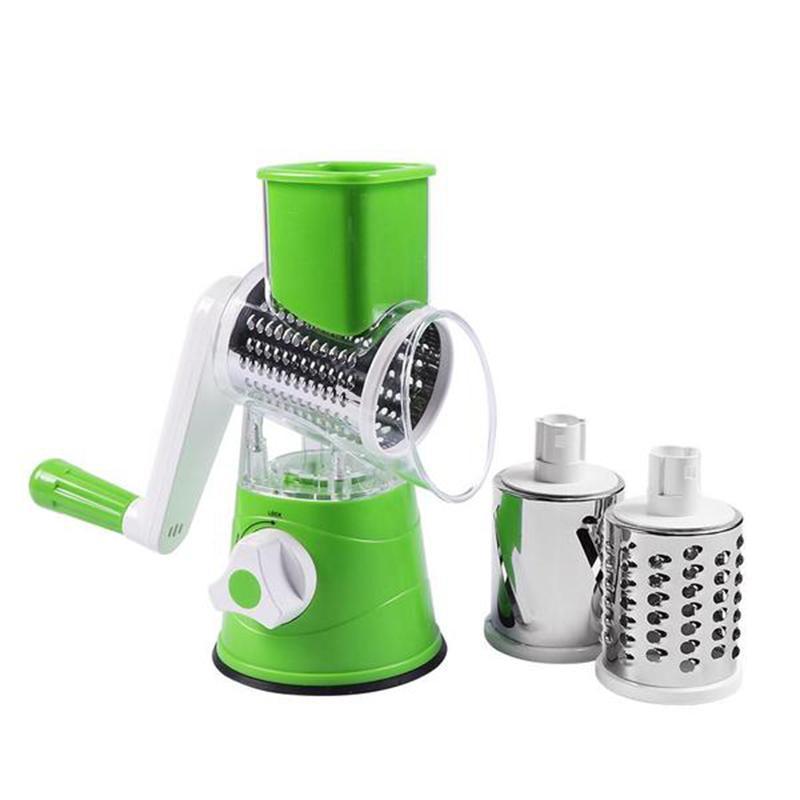 Effortless Vegetable Shredder with 3 Blades and Secure Base