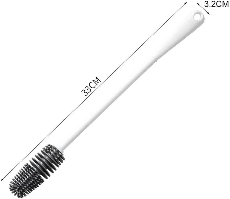 Extended Reach Bottle Cleaner with Rotating Head and Gentle Bristles