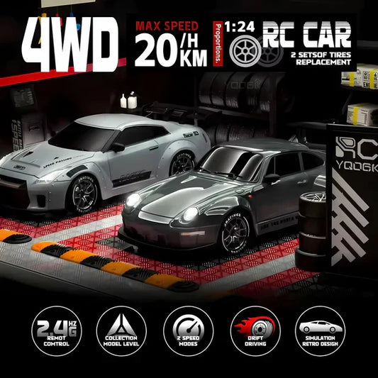 All-Terrain Drift Racer with Customizable Tires & LED Lights