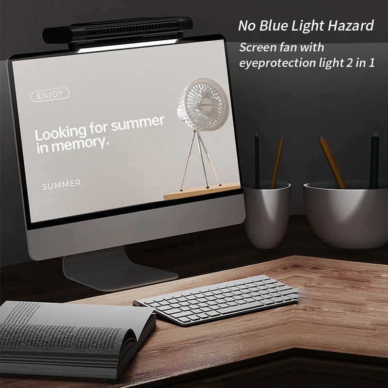 Personal Cooling Fan with Stepless Speed Control – USB Bladeless Desk Mount