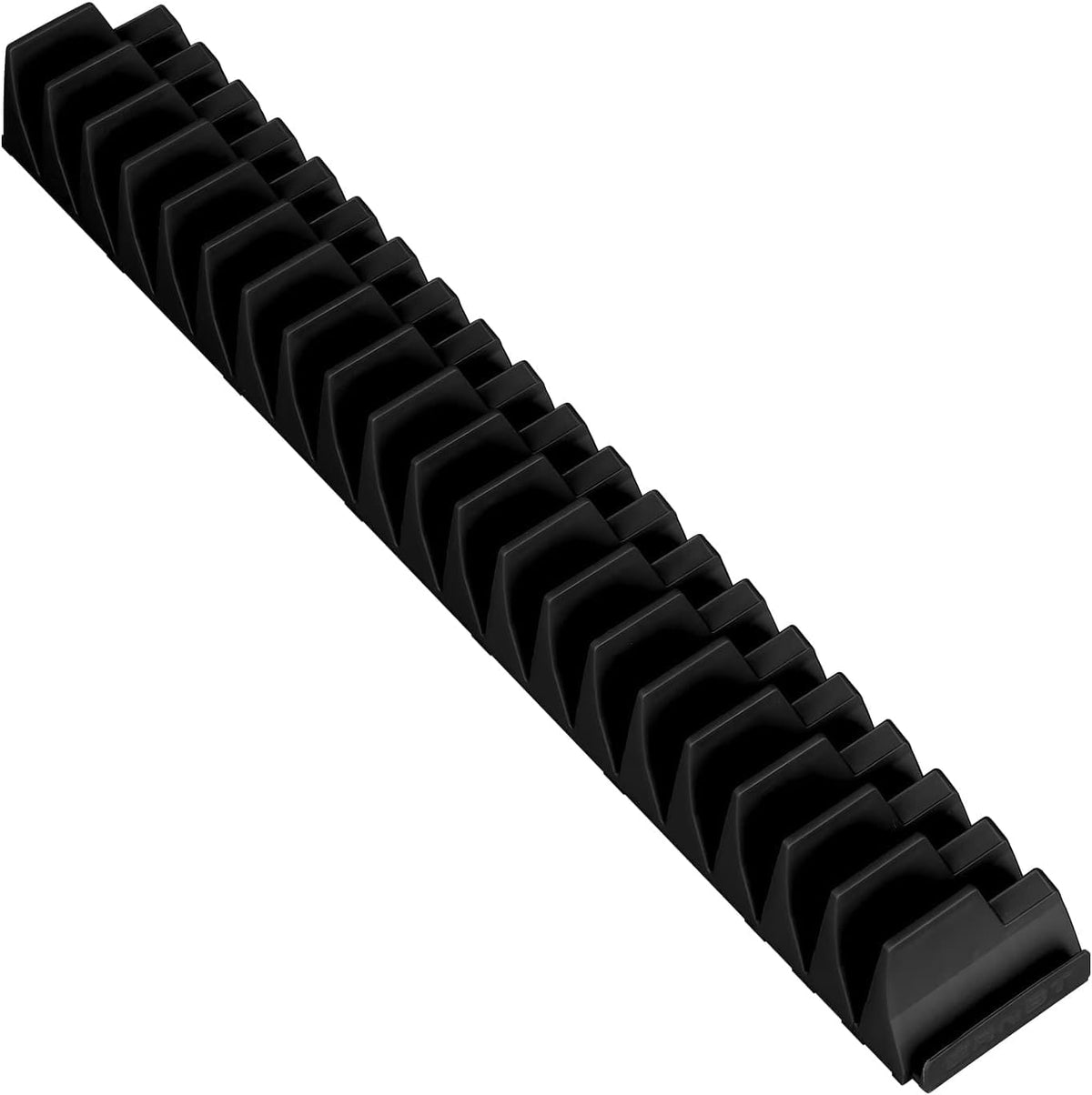 Modular Wrench Rack Organizer for 40 Tools, 6mm to 38mm, Black Plastic