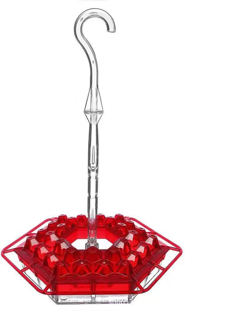 Attractive Hummingbird Feeder with Bee-Guard Ports and 30 Access Points