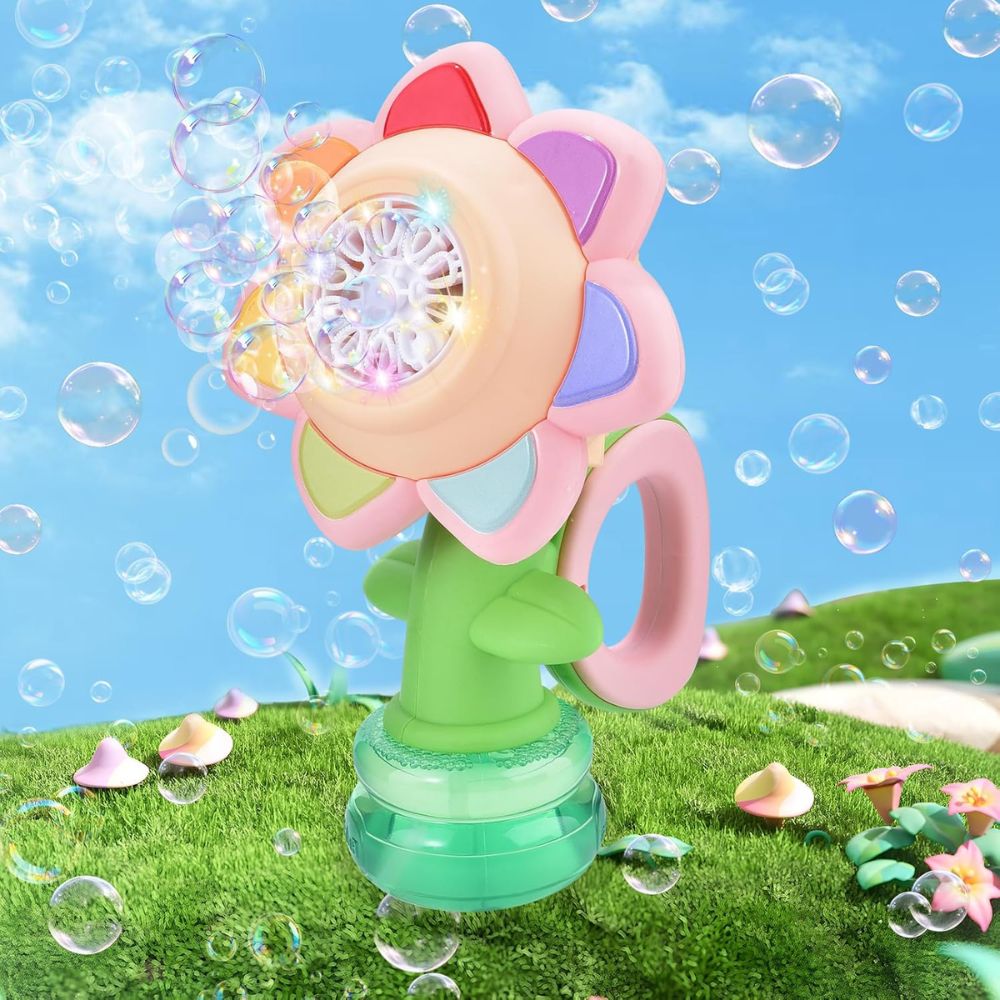 Portable Bubble Blaster with Colorful Light Display
