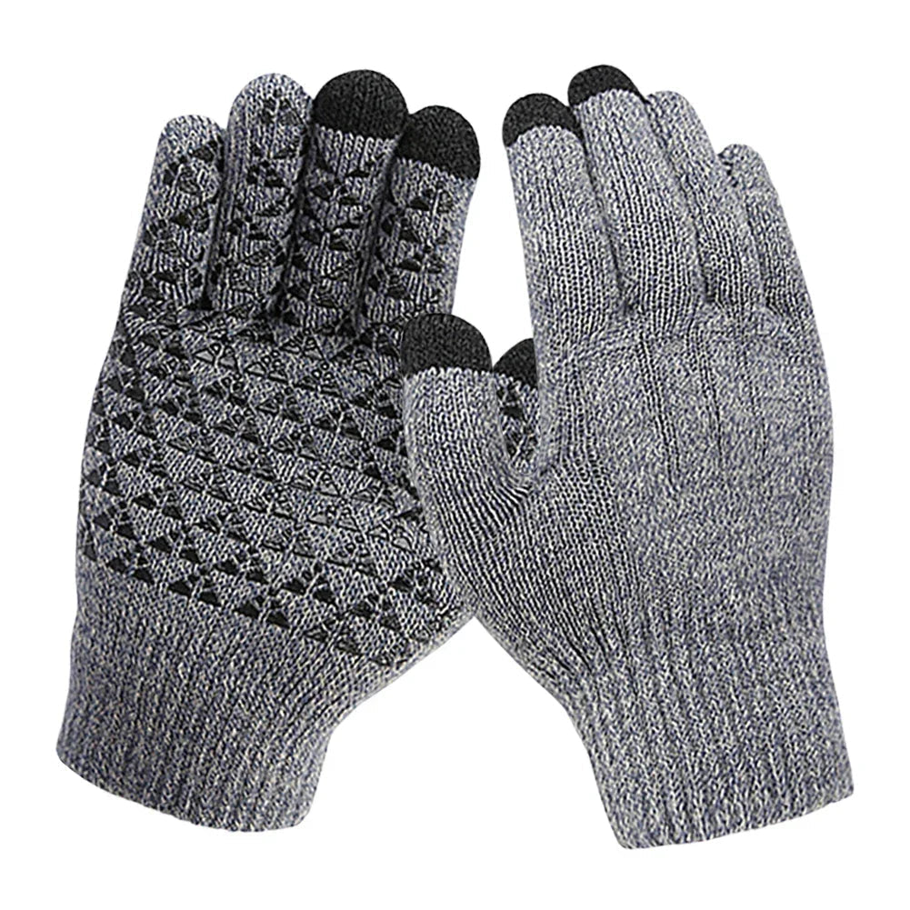 Touchscreen Winter Gloves with USB Heating - Three Finger Design for Skiing, Cycling, and Riding