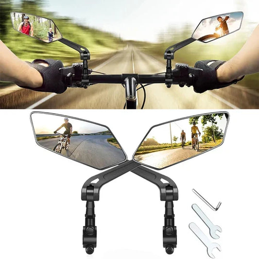 360° Adjustable Handlebar Mirrors for Safe Cycling