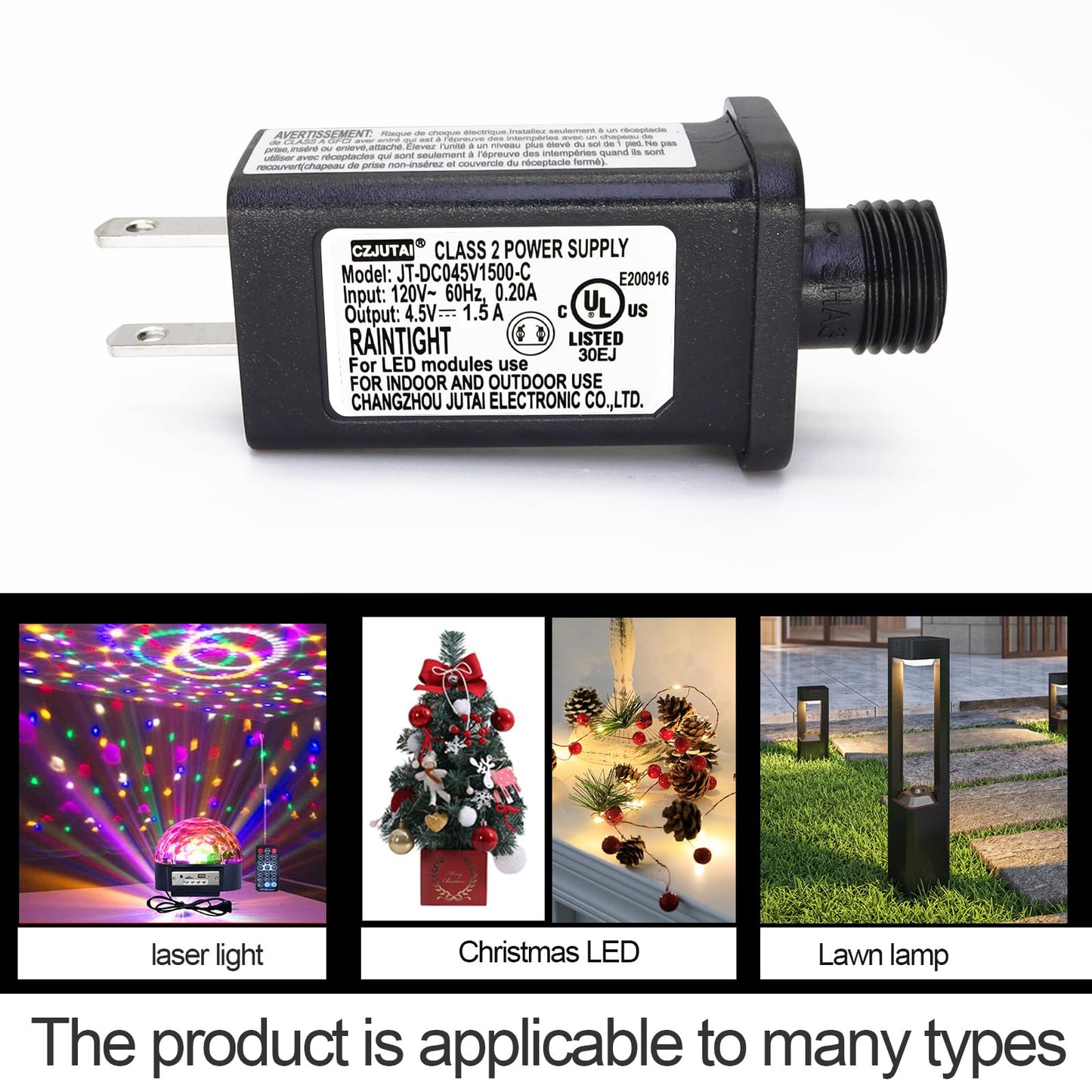 Weatherproof 4.5V Power Supply with 1.5A Output for Outdoor Use
