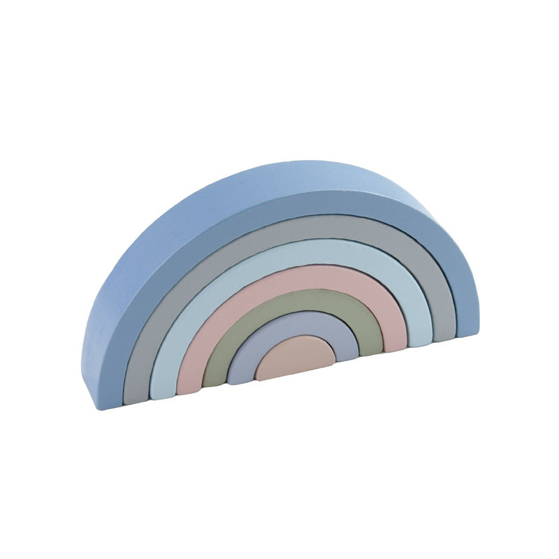 Colorful Rainbow Stacking Toy for Montessori Learning