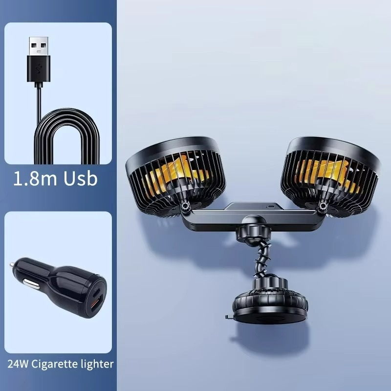 Portable Car Air Circulator - 3 Speed Fan with 4000 mAh Battery