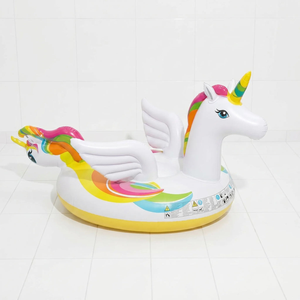 Animal-Shaped Inflatable Pool Float with Integrated Grab Handles