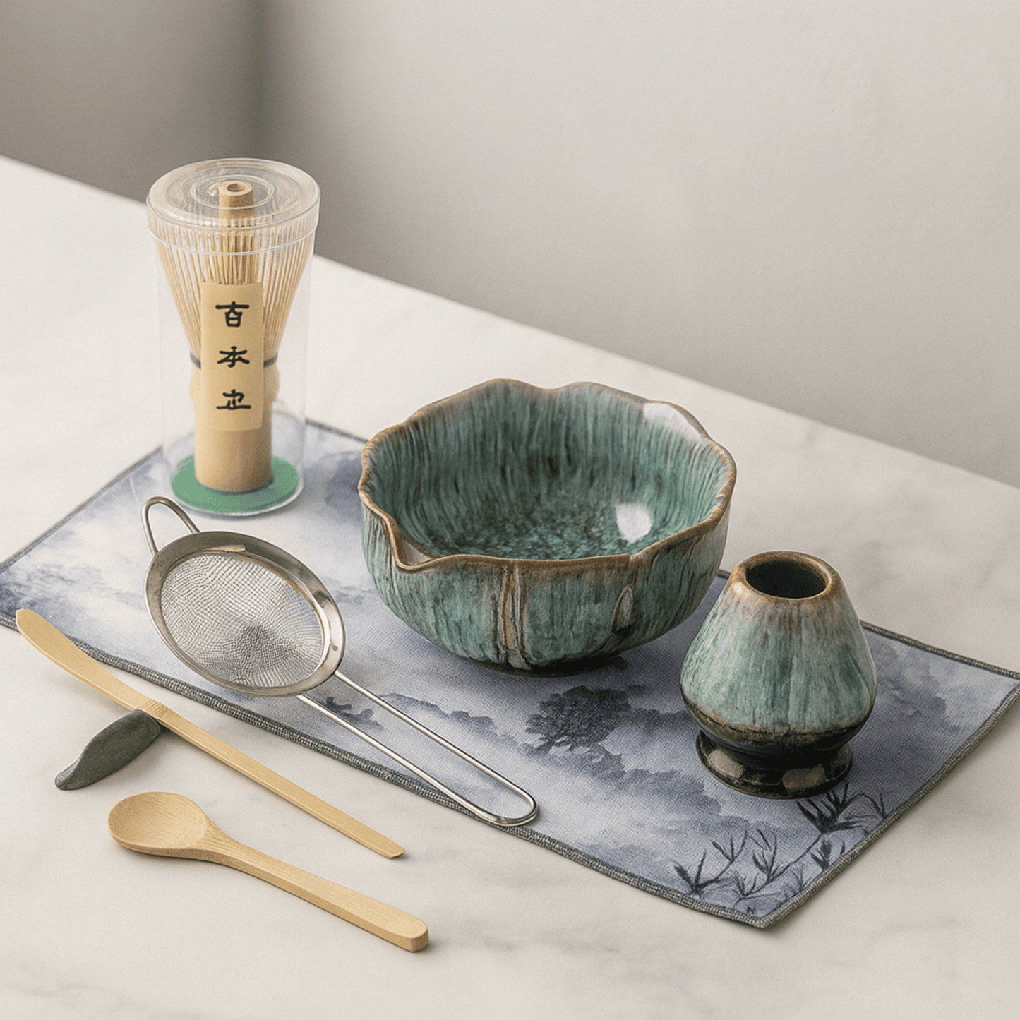 Mindful Brewing Matcha Tea Set with Bowl and Whisk Included