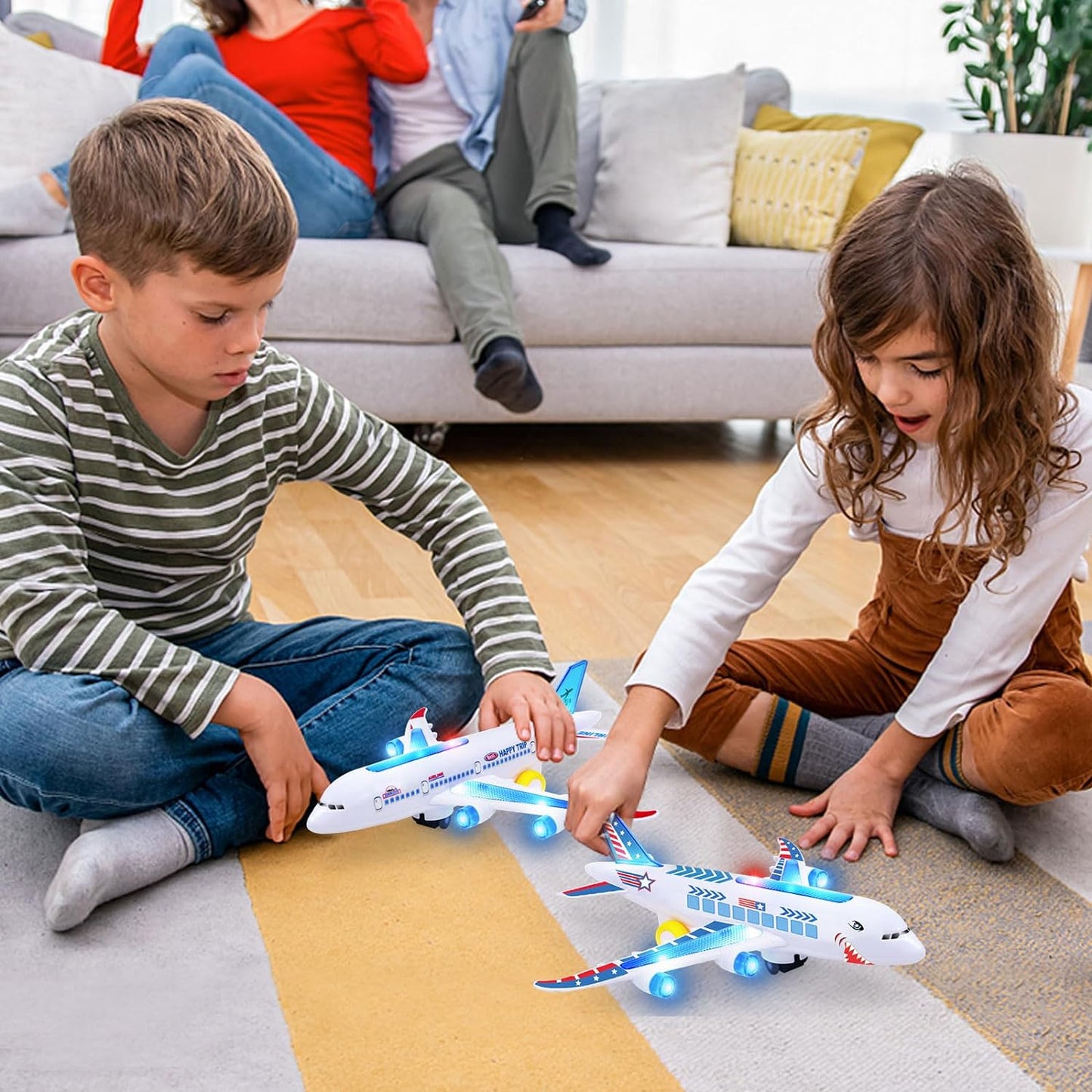 Interactive Flying Toy Plane with Smart Navigation and Lights