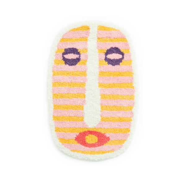 Contemporary Abstract Face Bath Mat for Ultimate Comfort