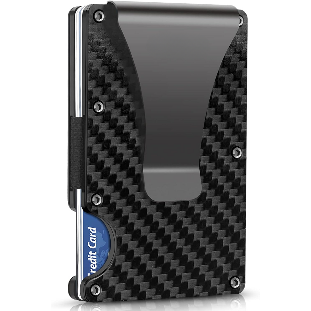 Compact Wallet with RFID Protection and Sturdy Money Clip