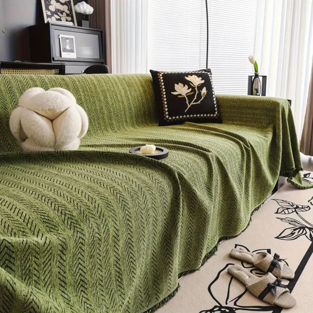 Contemporary Sofa Slipcover with Textured Design