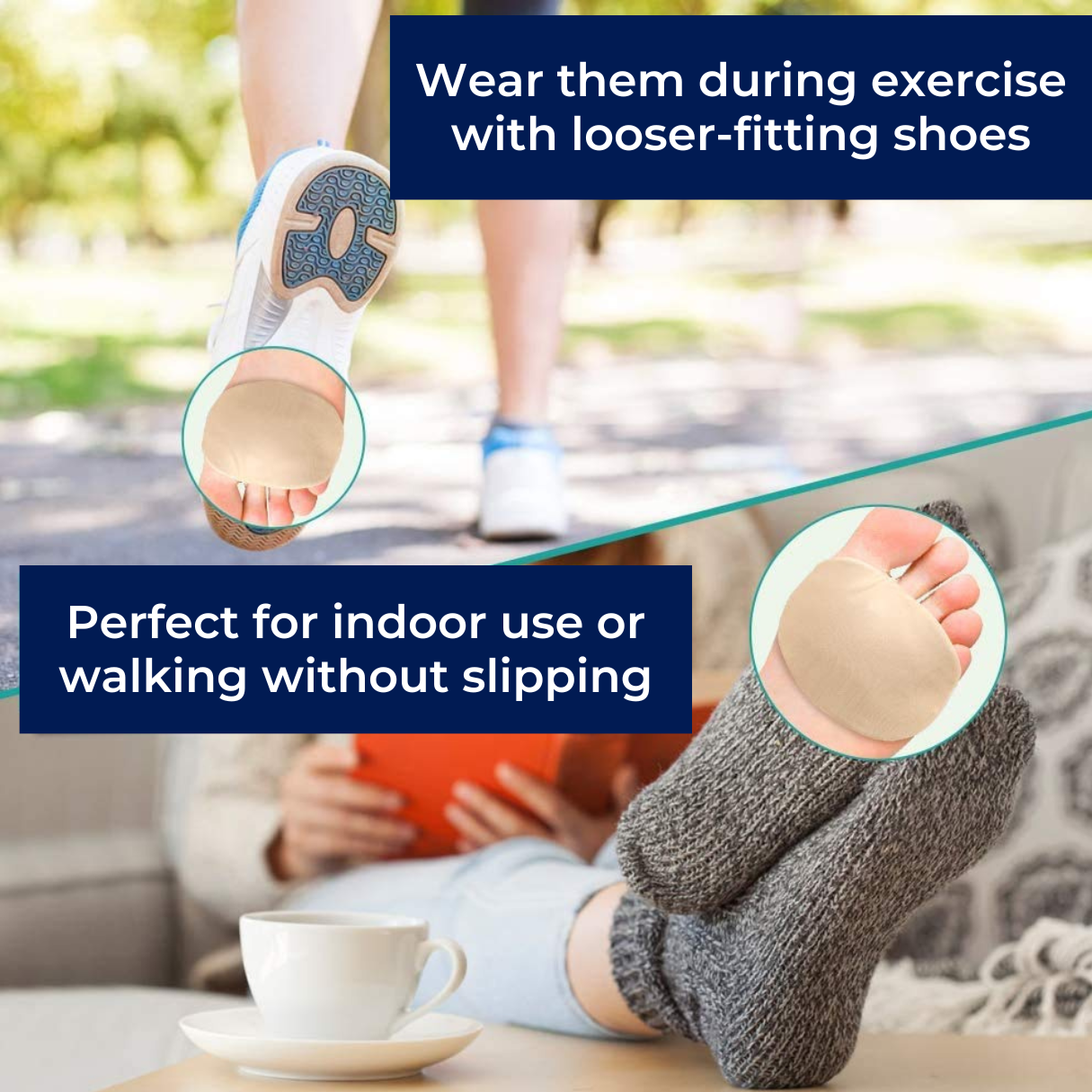 ComfortGel Footpads for Metatarsal Relief and Support