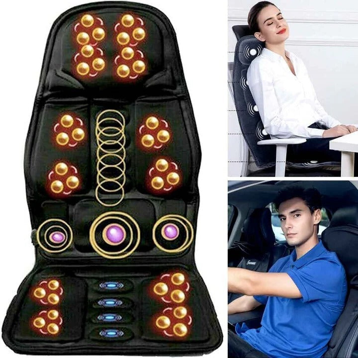 Heated Neck Support Massage Cushion for Home and Car Use