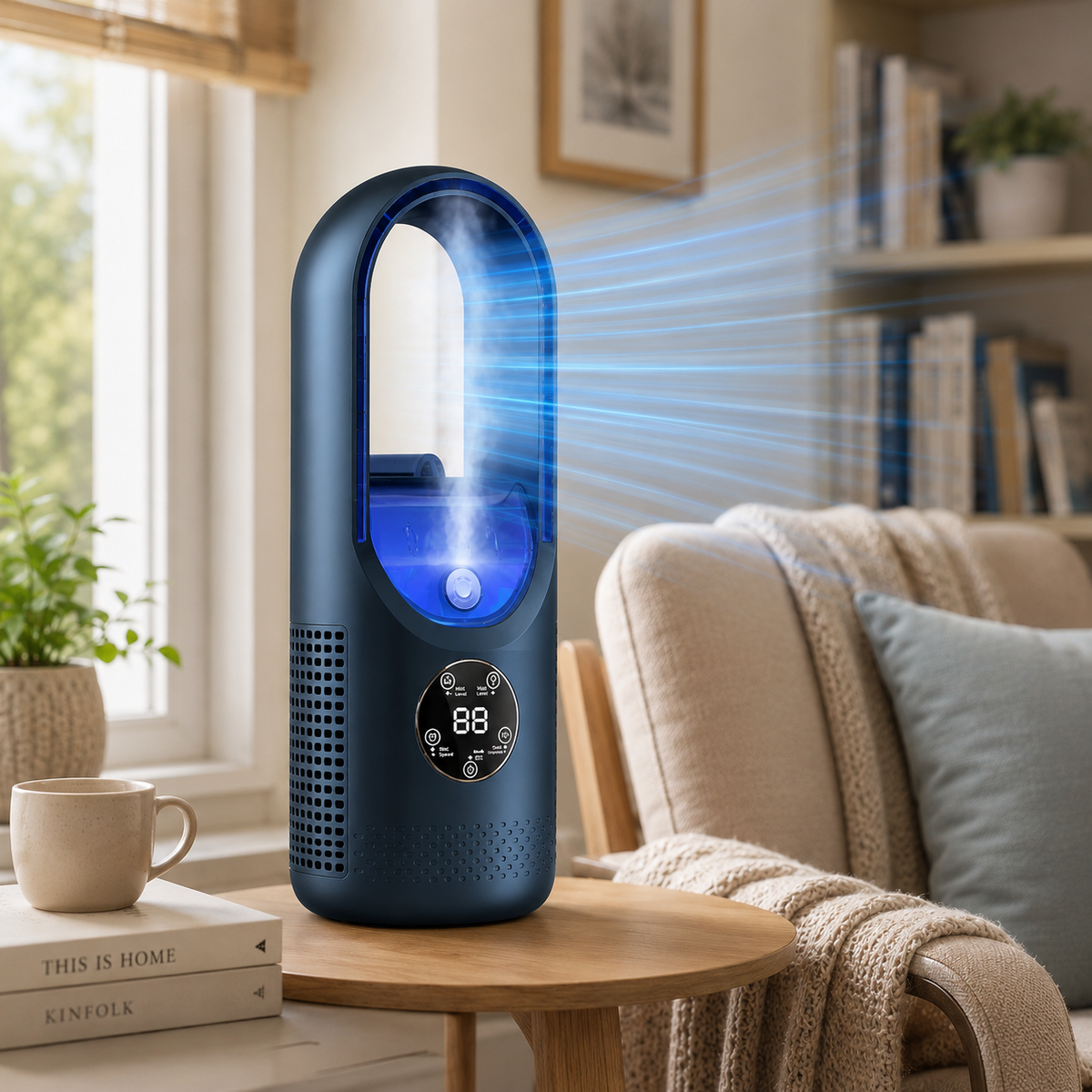 Personal Cooling Device - Compact Bladeless Air Conditioner for Quiet Use