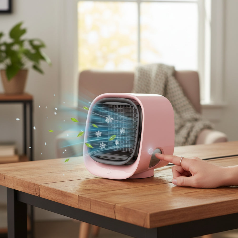 Compact Cooling Fan and Air Conditioner – Customizable for Personal Use