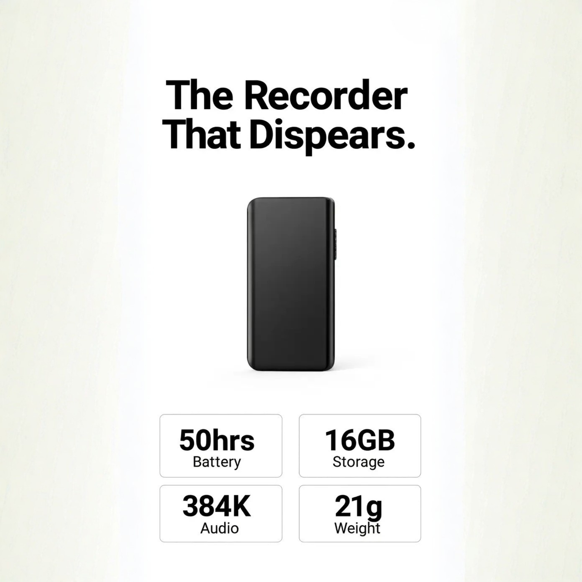 Compact Voice Recorder Featuring Noise Reduction – Ideal for Meetings and Notes