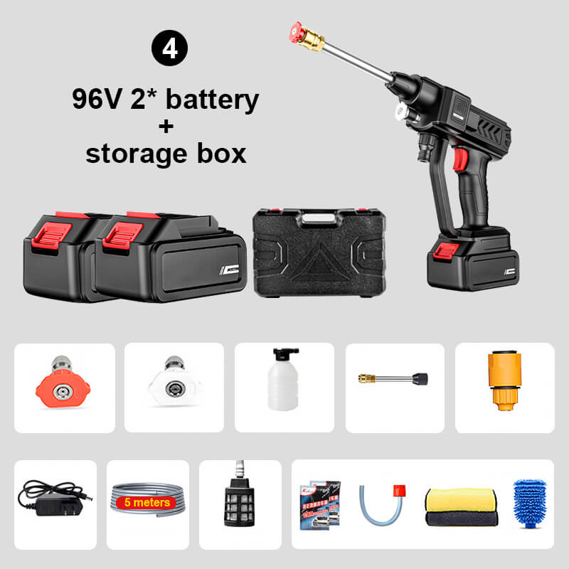 30 Bar Portable Pressure Cleaner with Adjustable Nozzle for Outdoor Use