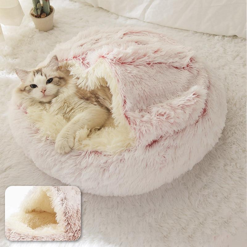 Cozy Cat Cave Bed with Plush Design for Ergonomic Comfort