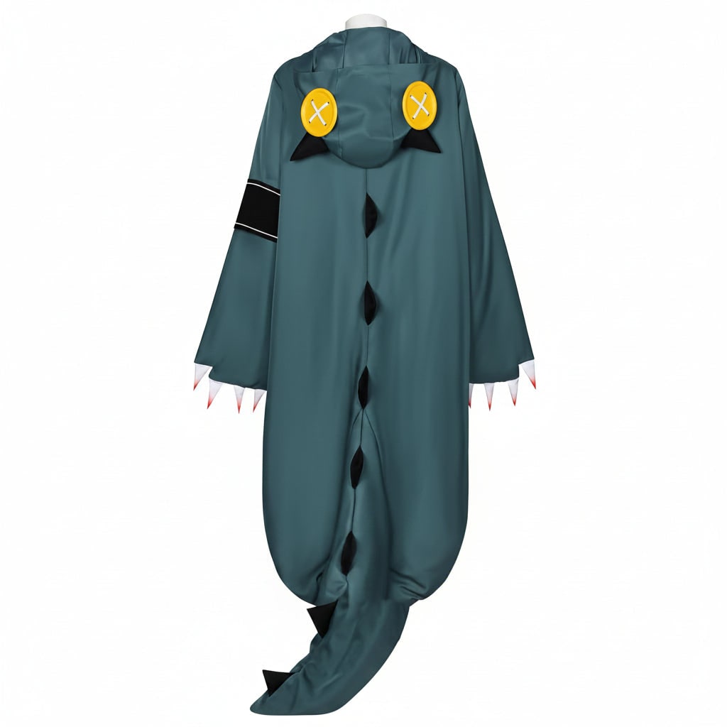 Dinosaur Jumpsuit Costume for Adults with Wig and Shoe Covers for Events