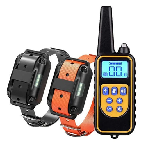 Adjustable Waterproof Dog Training Collar with Remote Control for All Breeds
