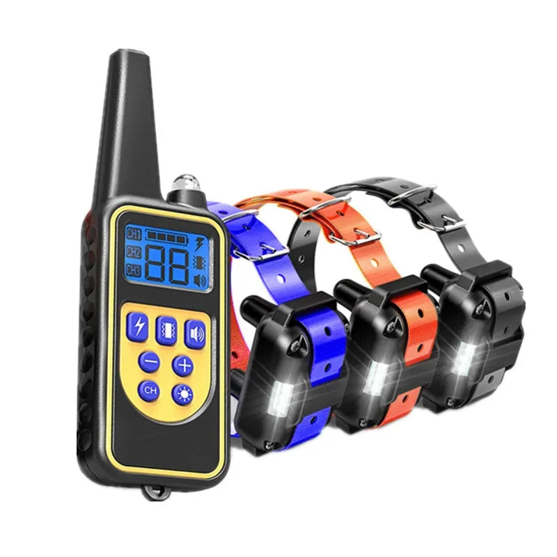 Adjustable Waterproof Dog Training Collar with Remote Control for All Breeds
