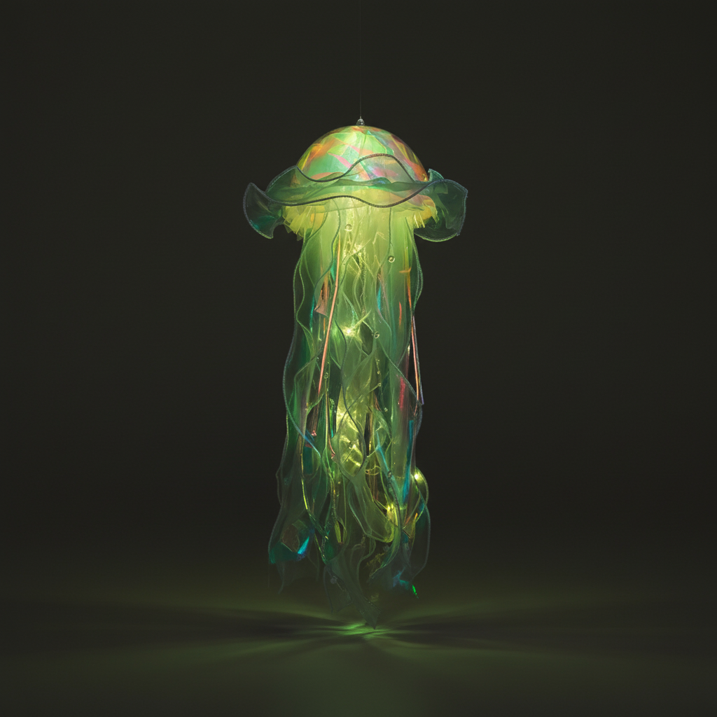 Colorful Jellyfish Pendant Light – Gentle Night Illumination for Kids