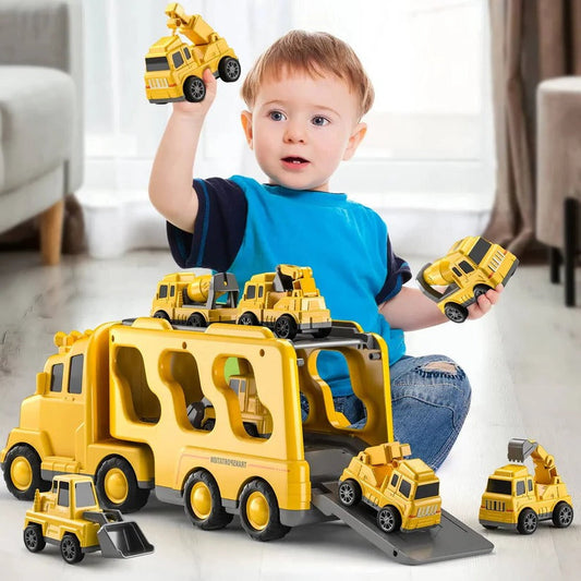 5-Piece Construction Playset for Kids – Friction-Powered with Lights & Sounds