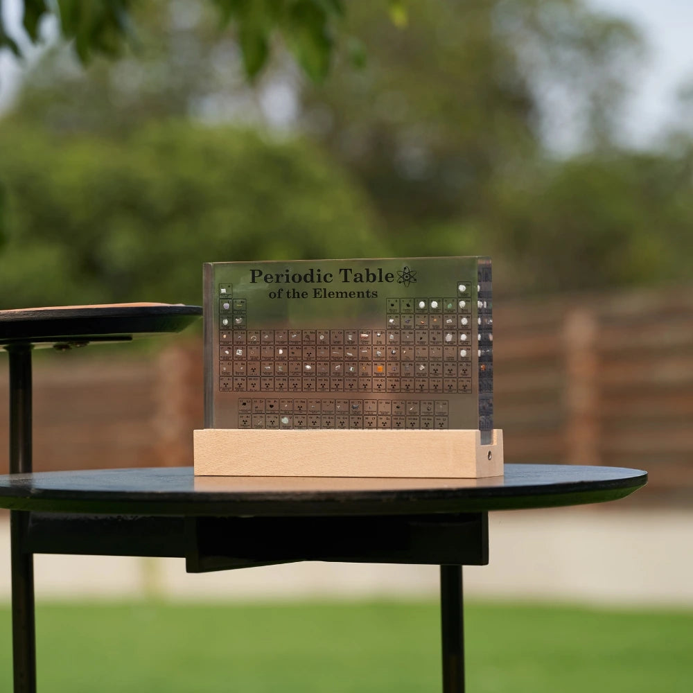 Acrylic Periodic Table with 83 Real Elements and LED Illumination