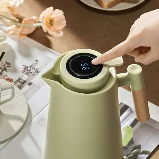 1L Insulated Flask with Digital Temperature Display for Beverages