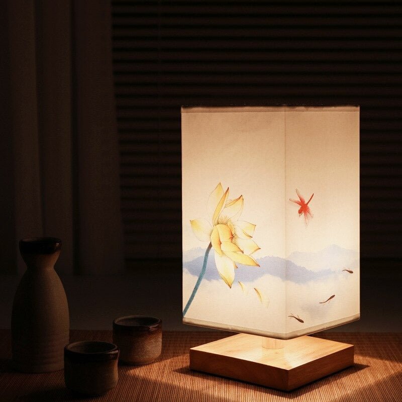 Scandinavian-Japanese Table Lamp – Elegant Design with Soft Lighting