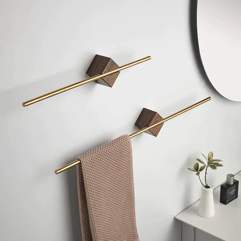 Wooden Towel Holder for Wall – Chic Minimalist Organizer