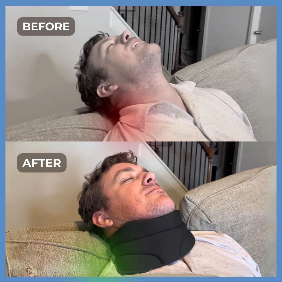 Ergonomic Pillow for Back and Side Sleepers – Snore Reduction Comfort