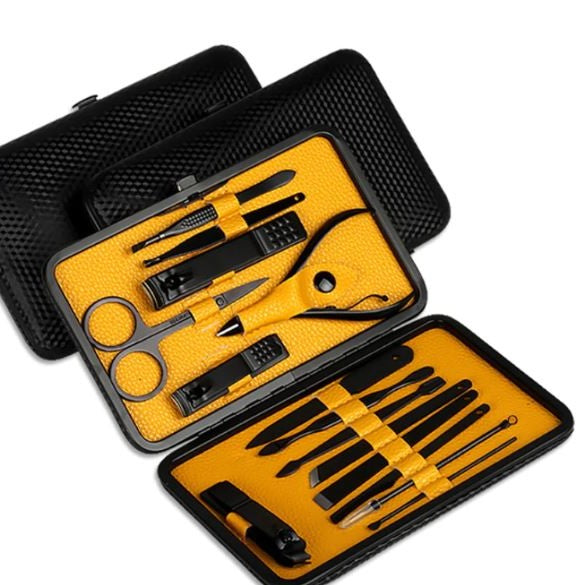 Essential Manicure Set - 15-Piece Grooming Kit for Travelers