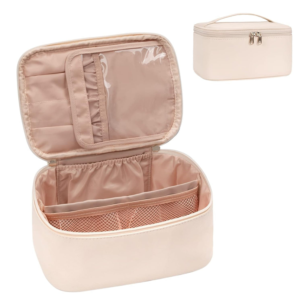 Travel Makeup Storage Case with Customizable Compartments