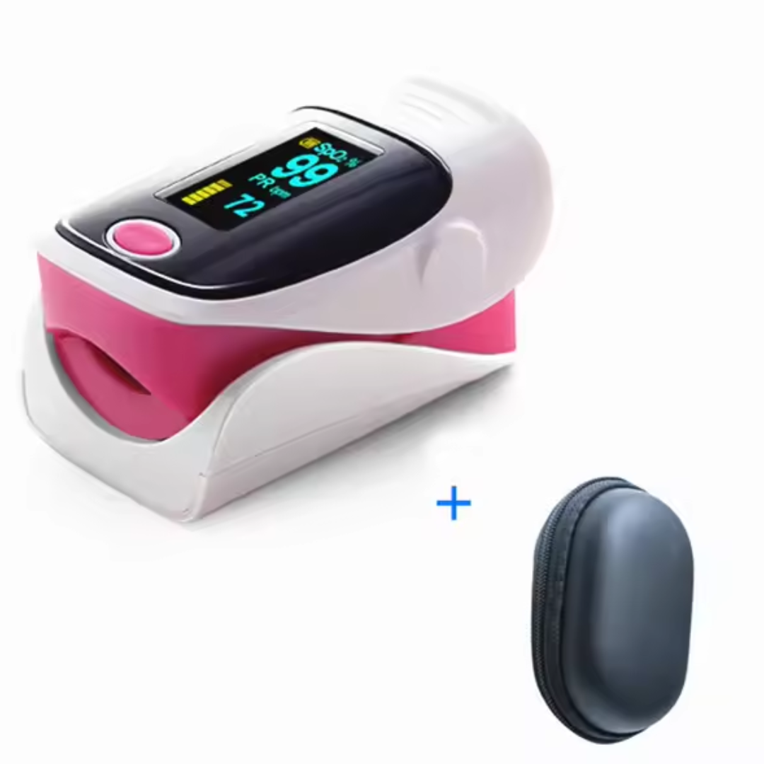 Finger Pulse Oximeter with OLED Screen – Monitors Heart Rate and Oxygen Levels