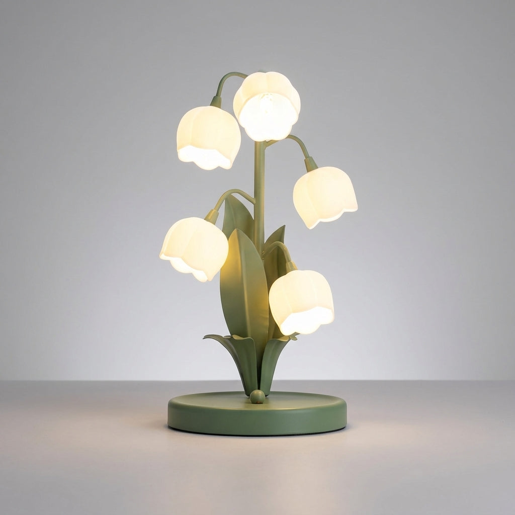 Cozy Ambient Lighting Table Lamp with Soft Petal Shade Design