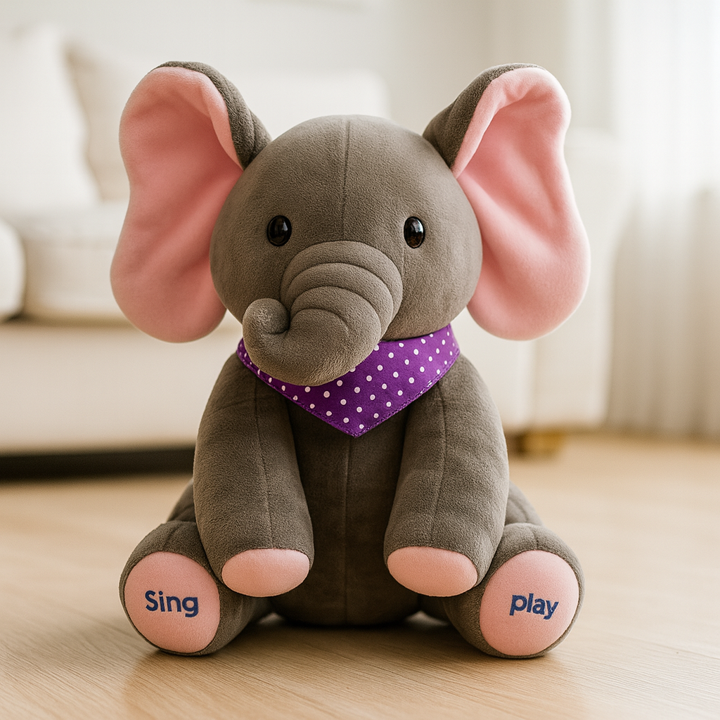 Soft Plush Floppy-Ear Elephant Toy
