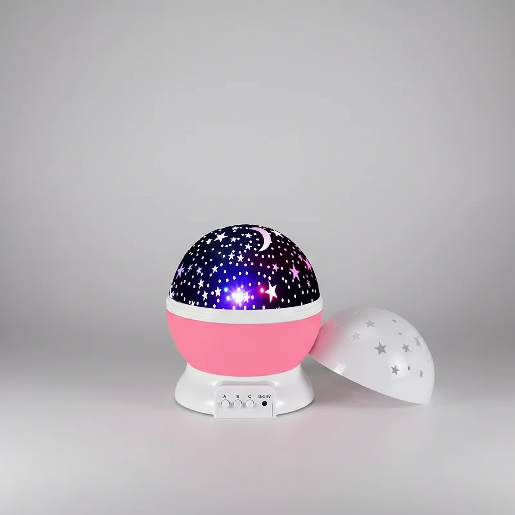 360° Rotating Star Projector with Soothing Music for Relaxation
