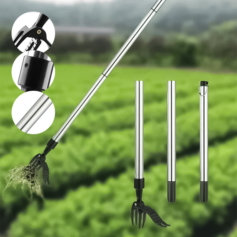 Ergonomic Garden Weeder Tool with Adjustable Long Handle - Detachable
